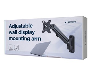 Skjermholder - Gembird MA-WA1-01 mounting kit - adjustable arm - for LCD display - fine texture black - MA-WA1-01