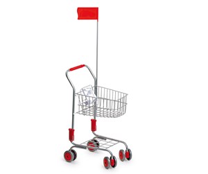 Rollelek - Small Foot - Shopping cart with doll seat and flag - 4046