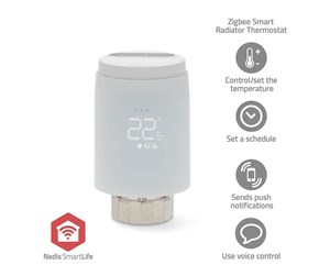 Smarthus - Nedis SmartLife Radiatorstyring | Zigbee 3.0 | Batteri | - ZBHTR20WT