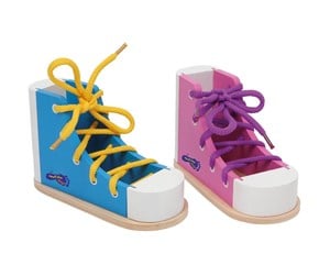 Babyleker - Small Foot - Wooden Lace-up Shoes 2pcs. - 6475