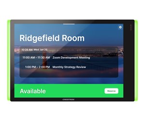 Veggmontering, AV-braketter & AV-møbler - Crestron Electronics Crestron TSS-770-Z-B-S-LB KIT - room manager - 7" room scheduling for Zoom Rooms software includes one TSW-770-LB-B-S light bar - Bluetooth 802.11a/b/g/n/ac - smooth black - TSS-770-Z-B-S-LB KIT