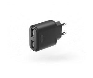 Mobil - Adaptere og ladere - Hama Charger 2xUSB-A 12W Black - 00201627