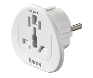 Diverse kabel - Hama Traveladapter Type E/F Universal World-EU White - 00223455