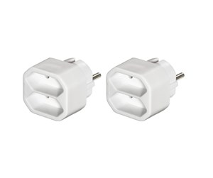 Diverse kabel - Hama 2-way Socket Adapter Double Pack White - 00223211