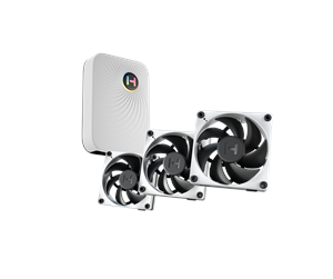 Kabinettvifte - HYTE THICC FP12 Fan 3 Pack - Kabinettvifte - 120mm - Hvit med svarte vinger - 47 dBA - FAN-HYTE-FP12-BW-3NP