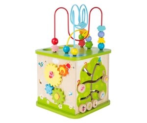 Babyleker - Small Foot - Wooden Activity Cube with Ball Track. - 10605