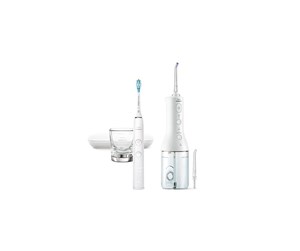 Elektrisk tannbørste - Philips Elektrisk tannbørste Sonicare DiamondClean 9000 HX3866/41 - tooth brush and oral irrigator set - white - HX3866/41