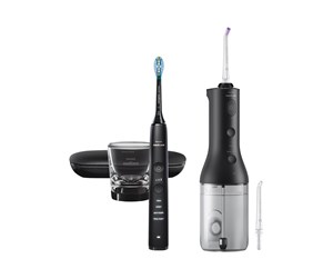 Elektrisk tannbørste - Philips Elektrisk tannbørste Sonicare DiamondClean 9000 HX3866/43 - tooth brush and oral irrigator set - black - HX3866/43