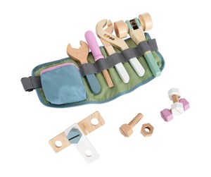 Treleker - Small Foot - Tool Belt with Wooden Tools 15 pcs. - 11874