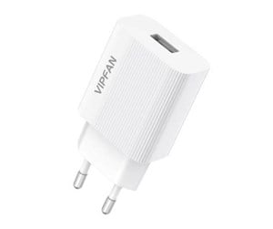 Mobil - Adaptere og ladere - Vipfan Wall charger  E01 1x USB 2.4A (white) - E01