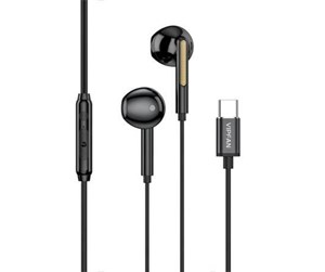 Hodetelefoner - Vipfan Wired in-ear headphones  M11 USB-C (black) - M11-black