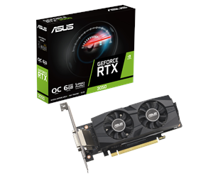 Grafikkort - ASUS GeForce RTX 3050 Low Profile OC - 6GB GDDR6 RAM - Grafikkort - 90YV0KQ0-M0NA00