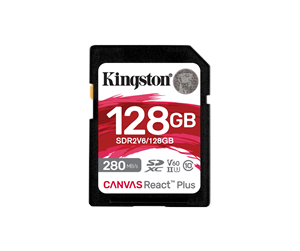 Minnekort - Kingston Canvas React Plus V60 SD - 280MB/s - 128GB - SDR2V6/128GB