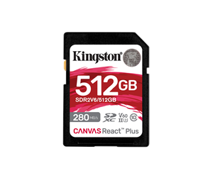 Minnekort - Kingston Canvas React Plus V60 SD - 280MB/s - 512GB - SDR2V6/512GB