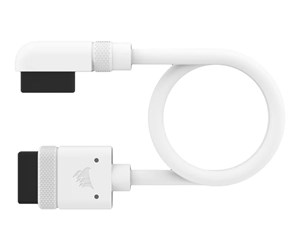 Kabinett-tilbehør - Corsair iCUE LINK Cable - 20cm - Straight & 90° Connector - White - CL-9011131-WW