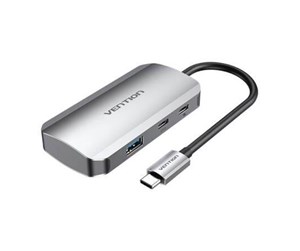 Dokkingstasjon - Vention Docking Station USB-C to USB-C 3x USB3.0 PD 0.15m Grey - TNDHB