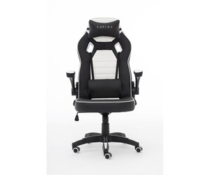 Gamingstol - Raptor Gaming Chair GS-40 Full Size Imitation Leater & Foam Black/White - RG-GS-50 black/white