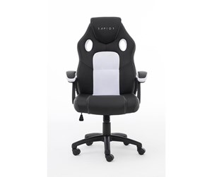 Gamingstol - Raptor Gaming Chair GS-40 Compact PU & Fabric Black/White - RG-GS40 black/red