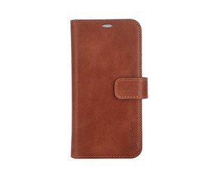 Mobil - Deksel og etui - Radicover Wallet Case 2in1 Anti Radiation Leather MagS Brown - iPhone 15 - RAD287