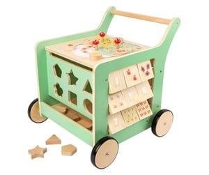 Babyleker - Small Foot Wooden Baby Walker Walker Activity Center Pastel Green - 10947