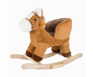 Babyleker - Small Foot - Wooden Rocking Horse Brown with Seat and Sound - 10616