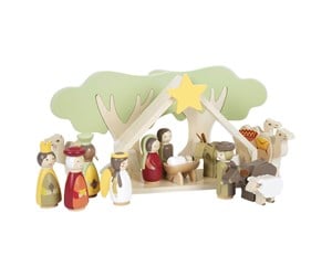 Treleker - Small Foot - Wooden Christmas Crib Playset - 12356