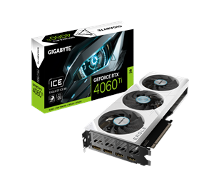 Grafikkort - GIGABYTE GeForce RTX 4060 Ti EAGLE OC ICE - 8GB GDDR6 RAM - Grafikkort - GV-N406TEAGLEOC ICE-8GD