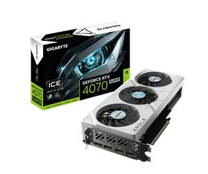 Grafikkort - GIGABYTE GeForce RTX 4070 SUPER EAGLE OC ICE - 12GB GDDR6X RAM - Grafikkort - GV-N407SEAGLEOC ICE-12GD