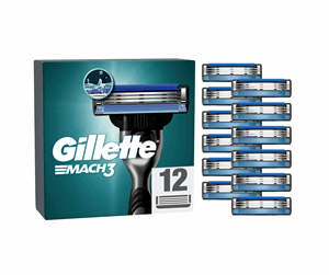 Barberingsutstyr - Gillette Mach3 base 12 pcs - 7702018565719