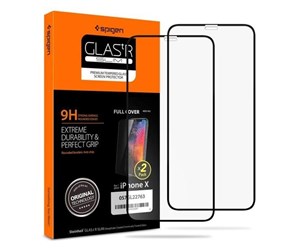 Mobil - Beskyttelsesglass - Spigen Glass FC 2 Pack - black - iPhone 11 Pro/XS/X - 057GL23120