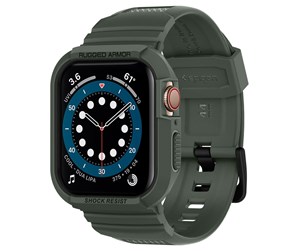 Smartklokke - Tilbehør - Spigen Rugged Armor Pro - green - Apple Watch 45mm/44mm - 062CS26016