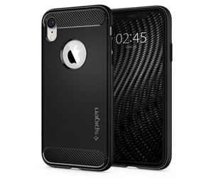 Mobil - Deksel og etui - Spigen Rugged Armor - black - iPhone XR - 064CS24871