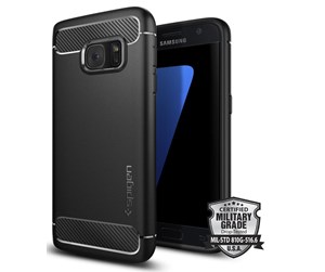 Mobil - Deksel og etui - Spigen Rugged Armor - black - Galaxy S7 - 555CS20007