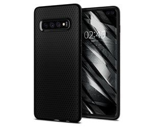 Mobil - Deksel og etui - Spigen Liquid Air - matte black - Galaxy S10+ - 606CS25764