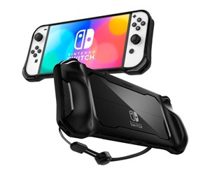 Spill - Tilbehør - Spigen Rugged Armor - black - Nintendo Switch OLED - Deksel - Nintendo Switch OLED - ACS04020