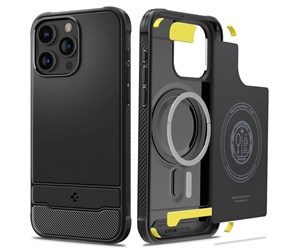 Mobil - Deksel og etui - Spigen Rugged Armor MagSafe - matte black - iPhone 15 Pro Max - ACS06561