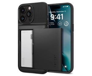 Mobil - Deksel og etui - Spigen Slim Armor CS - black - iPhone 15 Pro Max - ACS06589