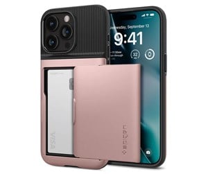 Mobil - Deksel og etui - Spigen Slim Armor CS - rose gold - iPhone 15 Pro Max - ACS06590