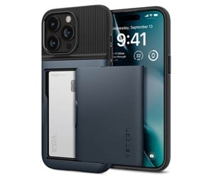 Mobil - Deksel og etui - Spigen Slim Armor CS - metal slate - iPhone 15 Pro - ACS06730