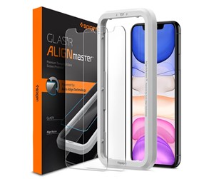 Mobil - Beskyttelsesglass - Spigen Align Glas.tR 2 pack - iPhone 11/XR - AGL00101