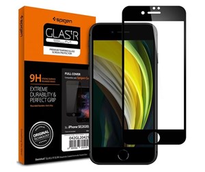 Mobil - Beskyttelsesglass - Spigen Glass FC HD - black - iPhone SE (2022/2020)/8/7 - AGL01314