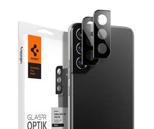 Mobil - Andre tilbehør - Spigen Glas.tR Optik 2 Pack - black - Samsung Galaxy S22/S22+ - AGL04146