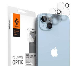 Mobil - Andre tilbehør - Spigen Glass Optik 2 Pack - clear - iPhone 14/iPhone 14 Plus - AGL05229