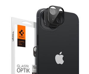 Mobil - Andre tilbehør - Spigen Glass Optik 2 Pack - black - iPhone 14/iPhone 14 Plus - AGL05274