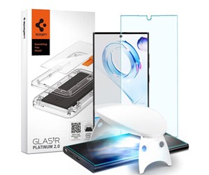 Mobil - Beskyttelsesglass - Spigen Glass tR Platinum Tray 2.0 (1P) Transparency - Samsung Galaxy S23 Ultra - AGL05944