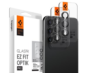 Mobil - Andre tilbehør - Spigen Glass EZ Fit Optik Pro 2 Pack - black - Samsung Galaxy S23/Galaxy S23+/Galaxy S24 - AGL05962