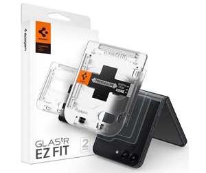 Mobil - Beskyttelsesglass - Spigen Glass tR EZ Fit Cover 2 Pack Transparency - Samsung Galaxy Z Flip5 - AGL06525