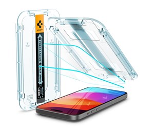 Mobil - Beskyttelsesglass - Spigen Glass tR EZ Fit 2 Pack - Transparency - iPhone 16/15 Plus - AGL06883