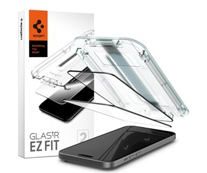 Mobil - Beskyttelsesglass - Spigen Glass tR EZ Fit 2 Pack - FC Black - iPhone 15 Plus - AGL06884