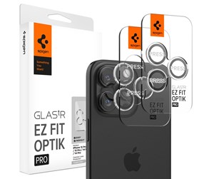 Mobil - Andre tilbehør - Spigen Glass tR EZ Fit Optik Pro 2 Pack - cc - iPhone 16/15/14 Pro / 16/15/14 Pro Max - AGL06914